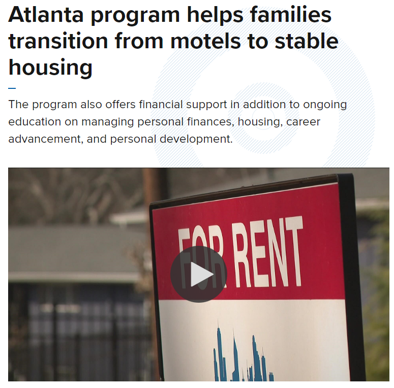 Atlanta program helps families transition from motels to stable housing