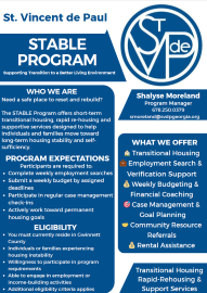 STABLE Program Flyer Screenshot
