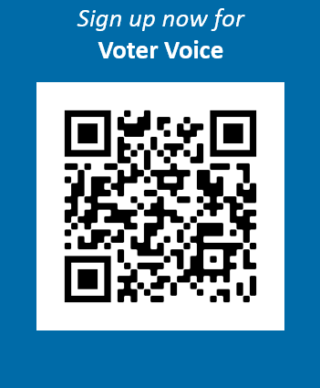 QR code to register for Voter Voice with SVdP Georgia