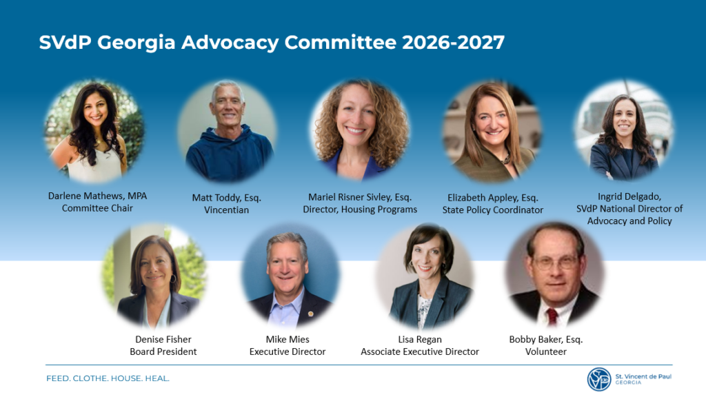 Members of the SVdP Georgia Advocacy Committee 2026-27